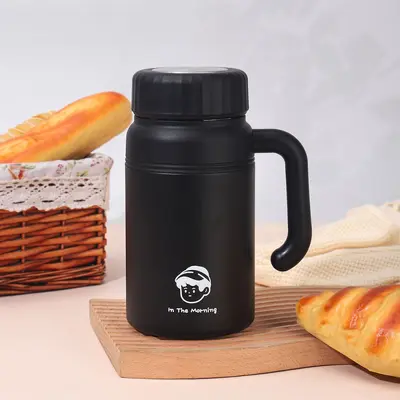 Taşınabilir saplı paslanmaz çelik termos bardak, çay ve su ayırıcılı, büyük kapasiteli - 8