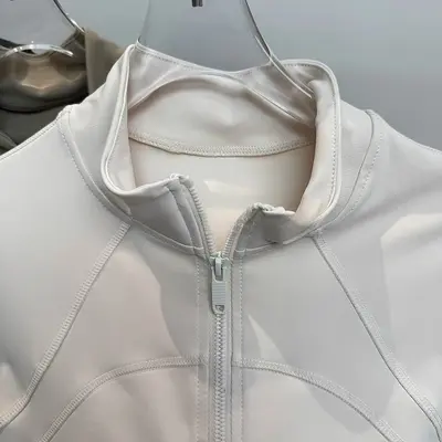 薄绒跑步训练健身服外套春季款立领瑜伽服女拉毛紧身显瘦运动上衣