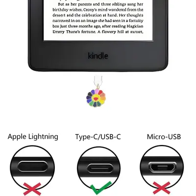 10er Kombination neue emaillierte farbige Handy-Staubschutzkappe, USB-C Anschlussschutzkappe Handy-Staubstöpsel - 3