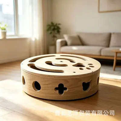 Holz-Katzenspielzeug, Labyrinth-Spielbox, Intelligenzspiel - 7