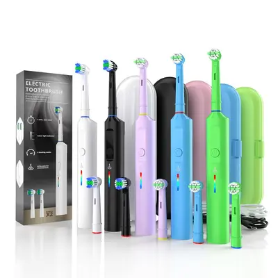 Rotary Electric Toothbrush, 45-Degree Small Round Head for Adults - 5