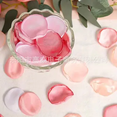 Silk Rose Petals and Simulated Leaves for Wedding and Party Decoration, 400 Pcs - 10