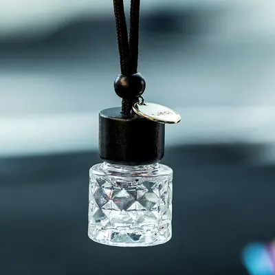 Fragrance Rearview Mirror Car Perfume Bottle, Car Pendant Hanging Ornament Perfume Essential Oil Bottle