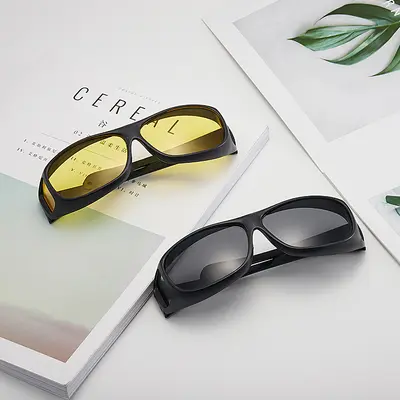 New Bicycle Glasses TV Sunglasses Windproof Dust Labor Protection Glasses Night Vision Driving Glasses Europe and America Cross-border TV Sunglasses