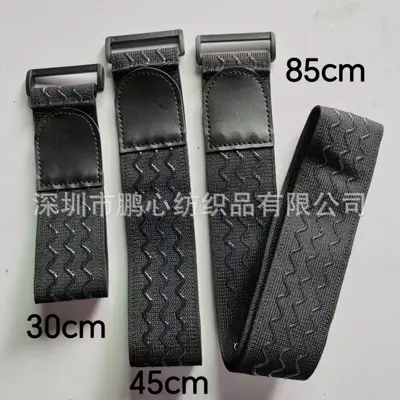 Elastic Hook-and-Loop Strap, Black Non-Slip Silicone - 5