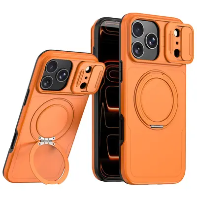 iPhone 18 Pro Case with 2-in-1 Sliding Lens and 360° Stand - 10
