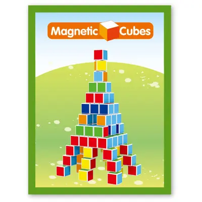 Children's Educational Magnetic Dinosaur Puzzle Blocks, 4.3 Squares, Boxed