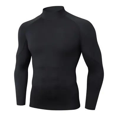 Men's Running Top, Turtleneck Long-Sleeve Moisture-Wicking Quick-Dry Training Shirt - 6