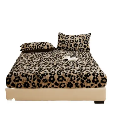 Thickened Rabbit Plush Fleece-Lined Bed Sheet with Bed Skirt - 6