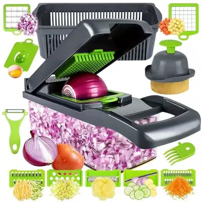 Sebze doğrayıcı çok işlevli, mutfak kesme makinesi - 3