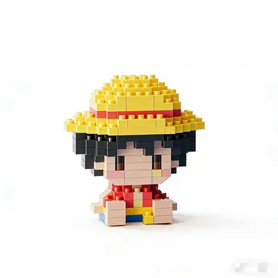 One Piece Anime Character Figure Building Block Set, Educational Assembly Toy - 5