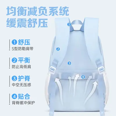 Spine-Protecting Large Capacity Backpack for Primary and Middle School Students, Grades 3- - 3