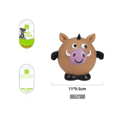 Nunbell Cute Animal Vinyl Dog Toy, Squeaker, Durable - 8