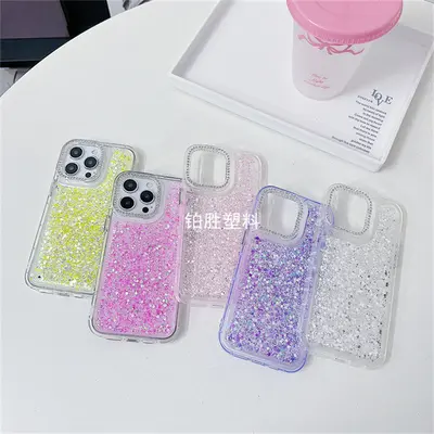 亚马逊适用于苹果IPhone 14新款闪粉14 Plus透明防摔14 Pro手机壳 - 5