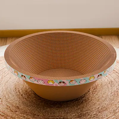 Extra Large Cat Scratcher with Bed, Corrugated Cardboard, No Debris - 11