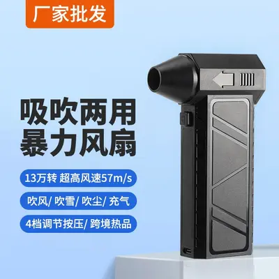 S7 Handheld Bladeless Mini Fan with High-Speed Turbo, Car Blower and Vacuum