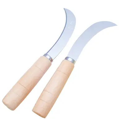 Pineapple and banana knife, curved blade, peeling and seed removal