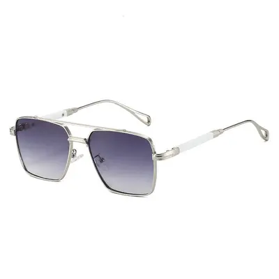 Quadratische Herrensonnenbrille aus Metall mit Doppelsteg - 13