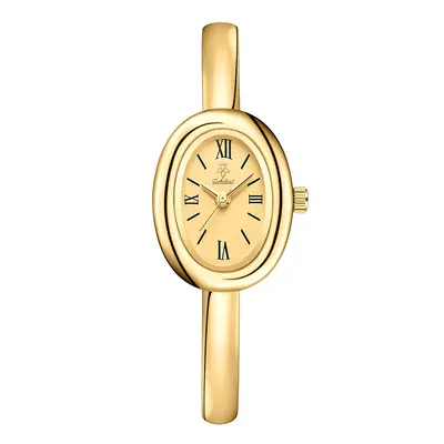 Yalalusi women's oval quartz wristwatch, gold - 7