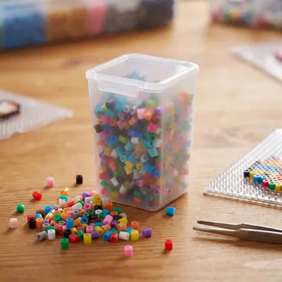Perler Bead Storage Box, 11 g, Frosted Transparent Plastic - 7
