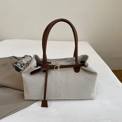 Women's Underarm Large Bag 2025, Korean Retro Style, Fabric Single-Shoulder - 8