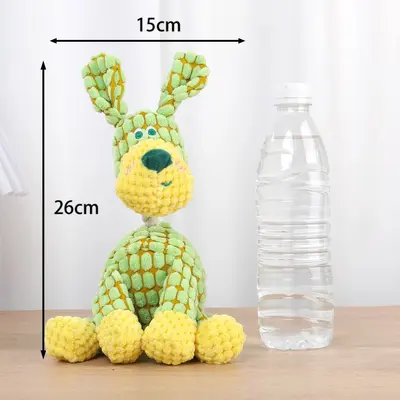Plush Squeaky Dog Toy, Chew-Resistant Puppy Teething Toy - 4