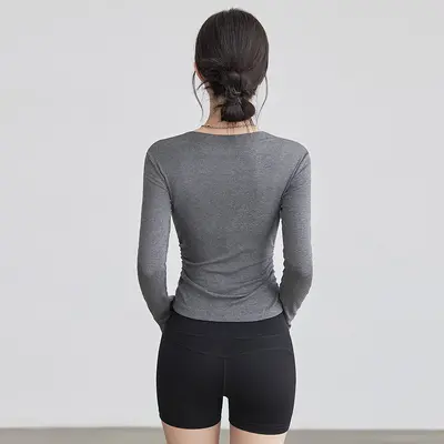 Damen Langarm Yoga- und Pilates-Trainingsoberteil, Modell 2026 - 2