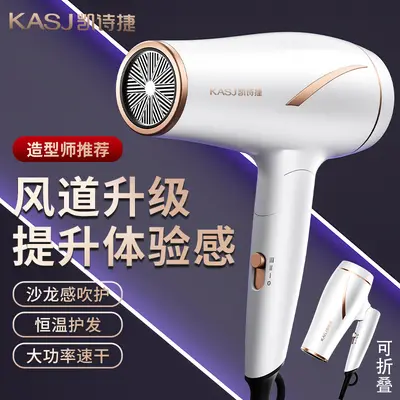 New Foldable Hair Dryer with High Airflow, Salon Blue Light, High-Power Electric Blow Dryer for Home Use, Hot and Cold Air