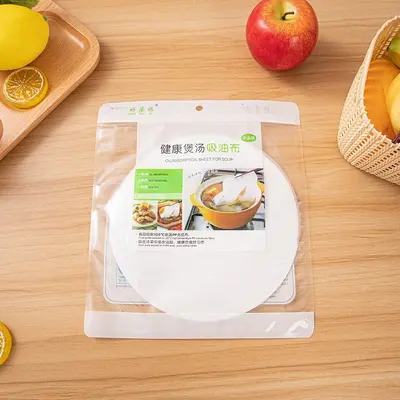 Lebensmittelqualität Suppenöl Absorbierpapier Küchenöl Absorbierende Baumwolle zum Schwimmen von Öl und Schaum aufnehmen Paket mit 50 Stück auf Lager, verfügbar für Dropshipping. - 9