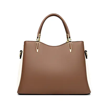 Genuine Leather Women's Shoulder Bag, Large Capacity Cowhide Handbag, Crossbody Strap - 4