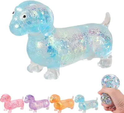 Dachshund Squishy Fidget Toy, Soft Stress Ball - 7
