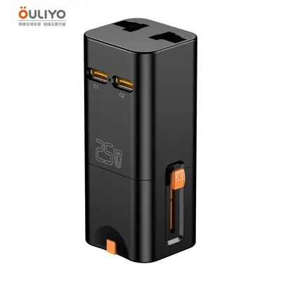 Mini Ruj Tipi GaN 25W Seyahat Adaptörü, PD Hızlı Şarj, Evrensel - 7
