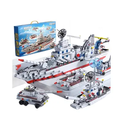 Lego uyumlu askeri uçak gemisi yapı taşı seti, erkek çocuklar için - 6