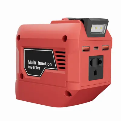 250W Araç Tipi İnvertör, Milwaukee, DeWalt, Makita 18V-20V Pil Uyumlu, 110V/220V - 8