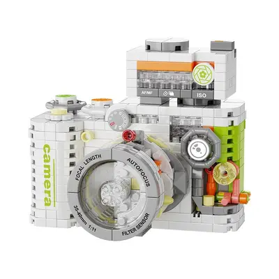 Retro DSLR Kamera Yapı Blok Modeli Çocuk Eğitici Oyuncak Kız Doğum Günü Hediyesi - 6