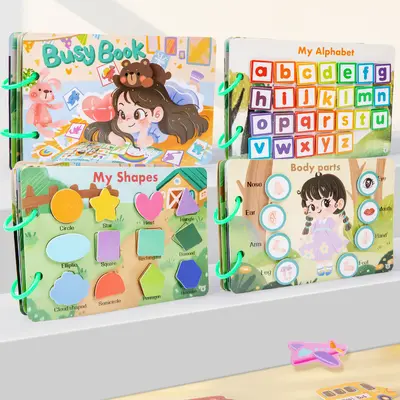 Yapışkanlı Meşgul Kitap, Montessori El Yapımı Çıkartma Kitabı
