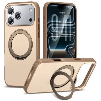 Apple iPhone 18 Pro Max döner manyetik standlı mat kılıf - 12