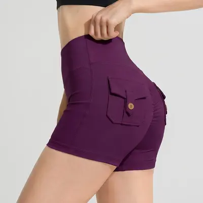 High-Stretch Yoga Shorts, Three-Quarter Length, Quick-Dry - 10