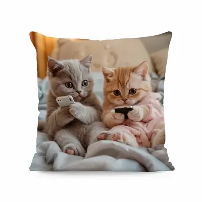 TEMU meistverkaufte Katzenkissenbezug, zum Spielen mit dem Mobiltelefon, niedlicher Katzenschlafzimmer Zuhause Sofa dekorativer Dekokissenbezug Großhandel - 9