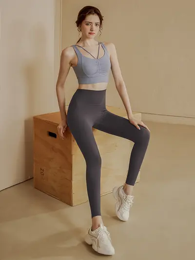 High-Waisted Butt-Lifting Women's Yoga Leggings Quick-Dry Stretch - 4