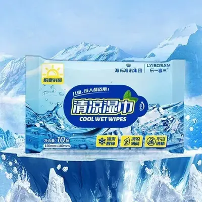 Mint Cooling Portable Wet Wipes for Summer