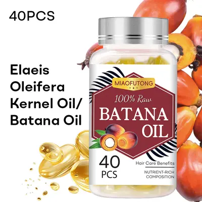 跨境外贸款BATANA OIL巴塔纳油护发精油柔顺光泽秀发改善毛躁胶囊