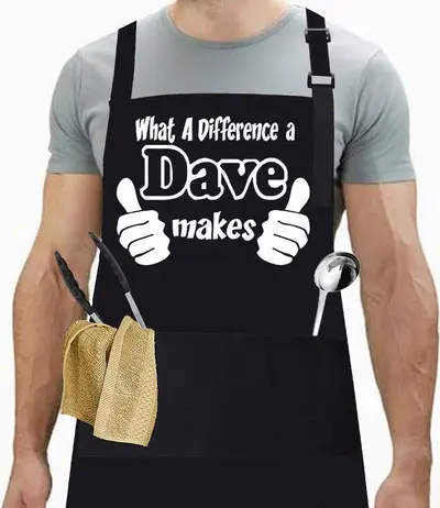 Waterproof Printed Apron with Funny Lettering for Barbecue and Kitchen - 9