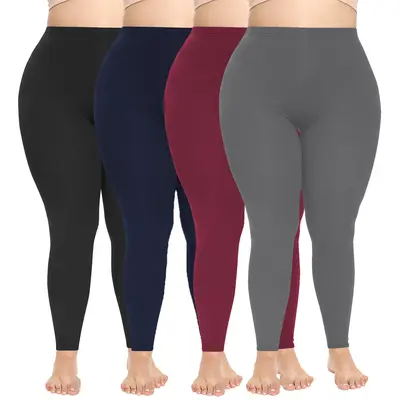 Sınır ötesi 1XL-5XL büyük beden tayt kadın dış giyim 300 jin dokuz çeyrek yüksek elastikiyetli düz renk ilkbahar sonbahar tayt büyük beden