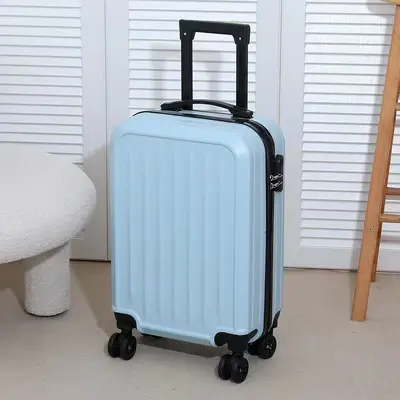 Yeni Model 20 İnç Valiz Çarpışma Koruma Köşesi Saf Renk Minimalist Yüksek Estetik Değer Öğrenci Bavul Elektronik Desen 360 Derece Dönüşlü Tekerlek Kabin Boy - 8