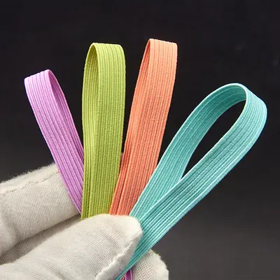 500 renk yassı renkli elastik bant, 3 mm ve 6 mm, manşet bitişi için - 5