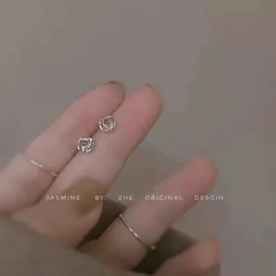 Zirkonia-Glücksklee-Ohrstecker, elegantes Design - 8