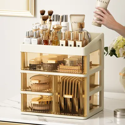 Cosmetics storage box drawer organizer desktop