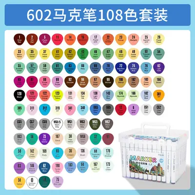 Kunstmarker 80 Farben doppelköpfig Alkohol-Basis - 10