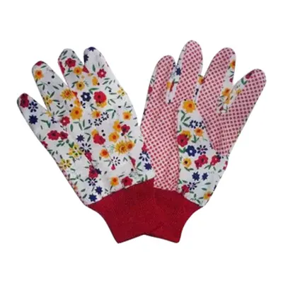 New garden gloves PVC dotted bead garden labor protection work gloves printed wide-mouth thickened protective anti-cut gloves
